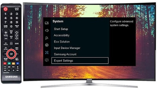 How do I change the menu language on my Samsung TV?