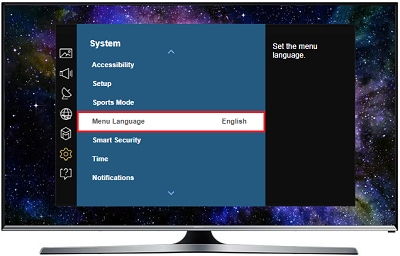 Select Menu Language