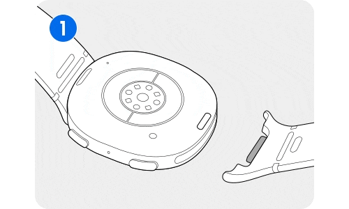 לחיצה על כפתור הרצועה של watch8