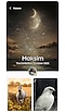 On the smartphone screen, three illustrations created by Maksim are showcased. Accompanying the artwork is text that reads Maksim The Exhibition October 2023.