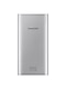 Front of a silver colored Samsung 10,000mAh Ultra Battery pack charger