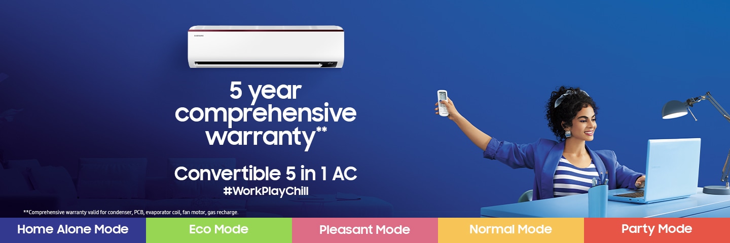 5 year comprehensive warranty - Convertible 5 in 1 AC