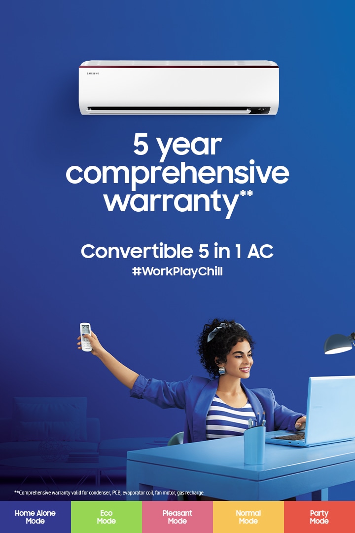 5 year comprehensive warranty - Convertible 5 in 1 AC