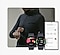 In the background, a woman in a workout jacket is checking a Galaxy Watch on her wrist. In the foreground, two Galaxy Watches and a Galaxy smartphone display information for the Body composition reading feature.