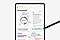 An S Pen adds handwritten notes to a business document on a Galaxy device.