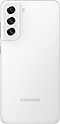 Galaxy S21 FE 5G in White, seen from the rear.