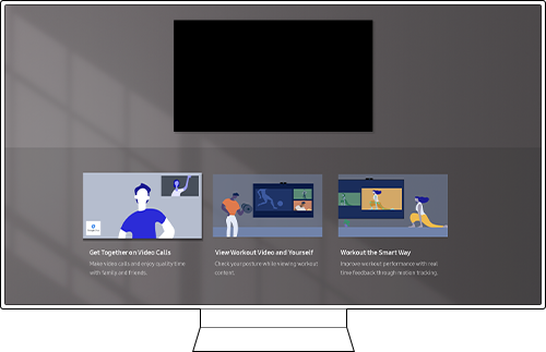 Select from Get Together on Video Calls or View Workout Video and Yourself or Workout the Smart Way