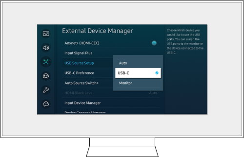Check USB Source Setup