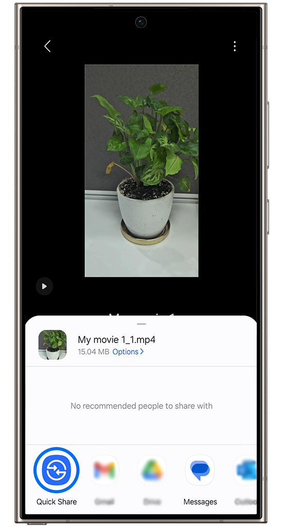 image showing tap on quick share