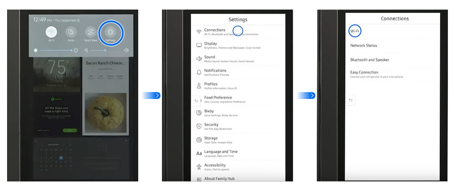 How to access YouTube on Samsung Family Hub Refrigerator