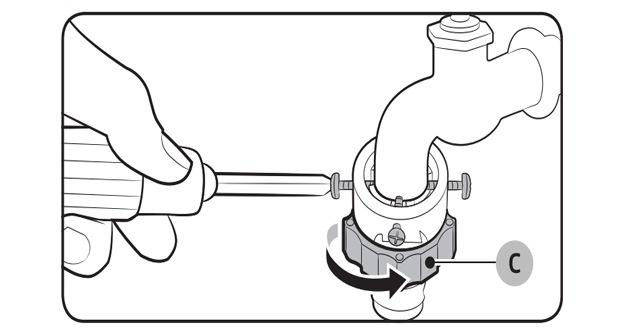 turn part cin the arrow direction