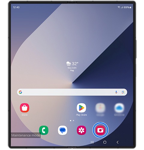 image showing open camera app