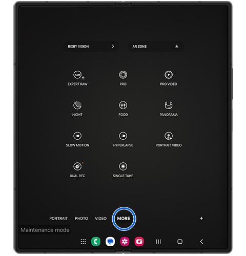 image showing tap on more option