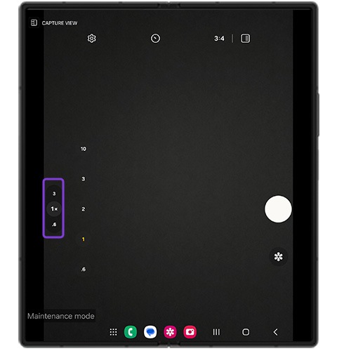 image showing how to change camera type in camera app