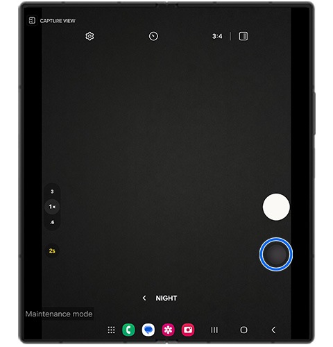 To review your Night mode photo, tap the Gallery thumbnail on the left side