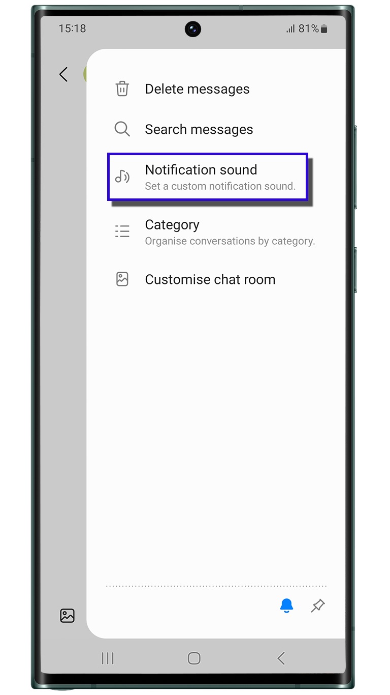 image of notification sound selected