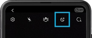 image of moon icon on the device