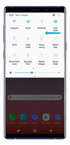 Expanded notification panel