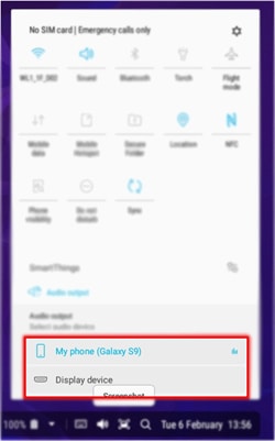 How to change the speakers on Samsung DeX mode in Galaxy S9?
