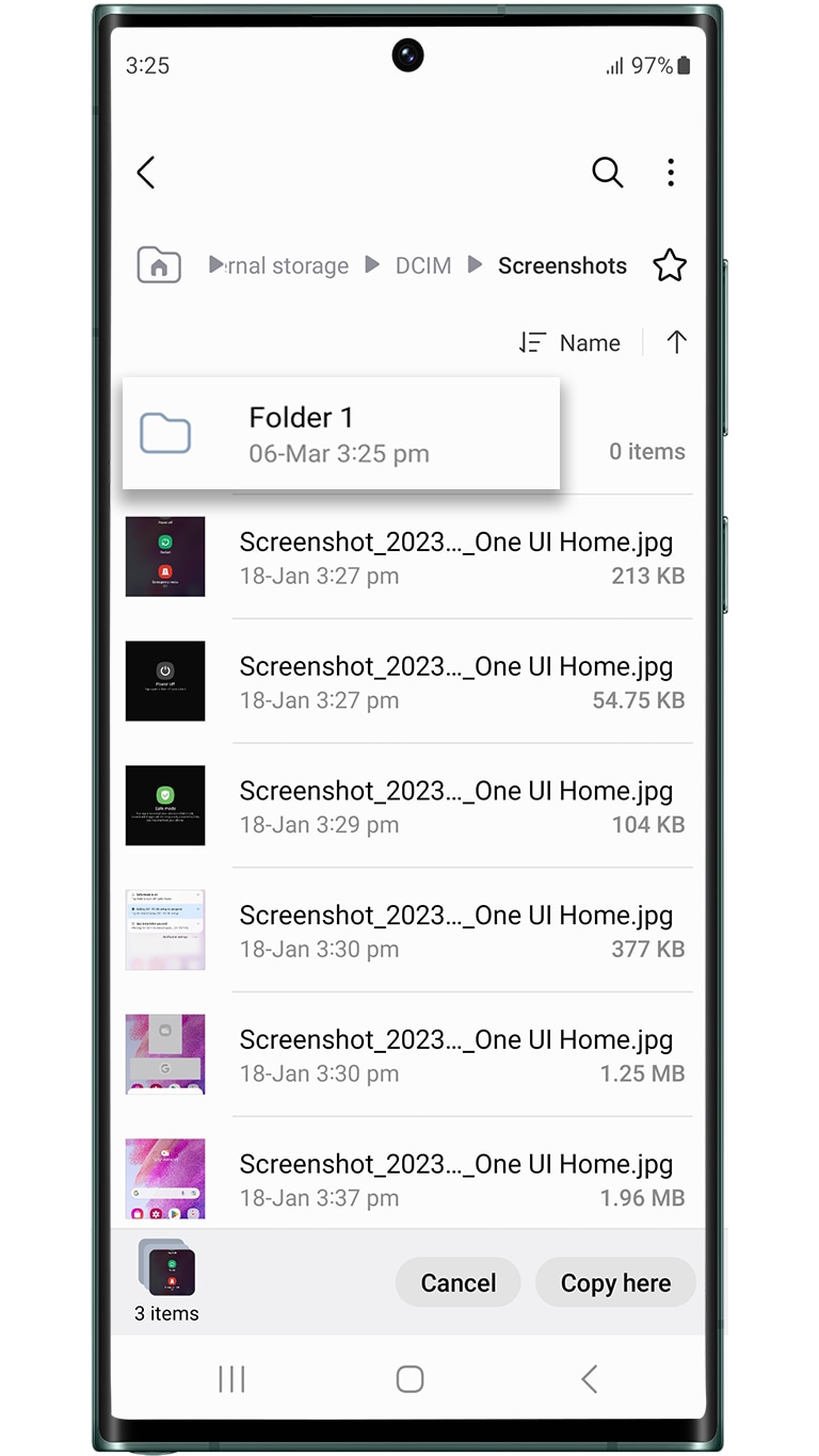 image of select folder