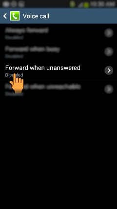 How to enable Call forwarding service when unanswered in Samsung Galaxy Grand Neo?