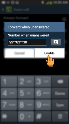 How to enable Call forwarding service when unanswered in Samsung Galaxy Grand Neo?