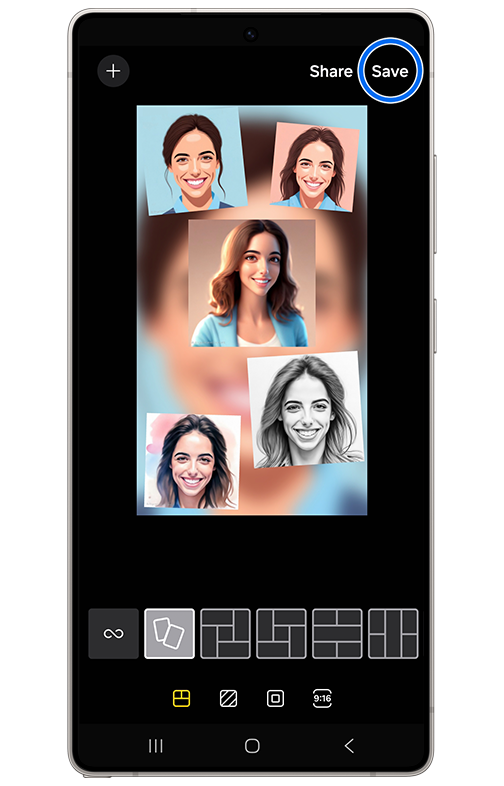 image showing collage created and save