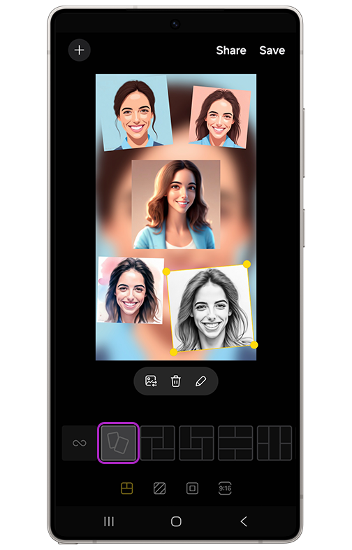 image showing to pickup free collage option