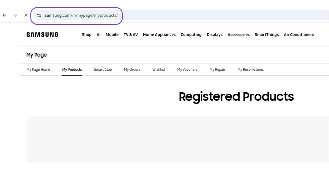 How to register your Samsung product