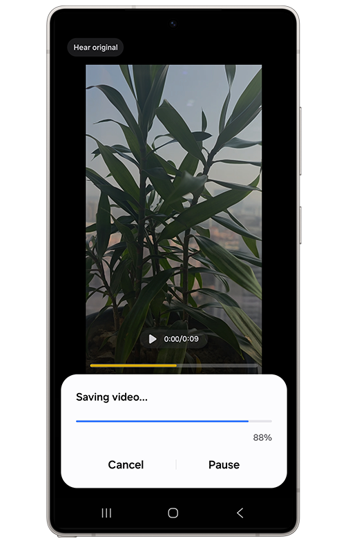 image showing that it is saving the image in samsung device