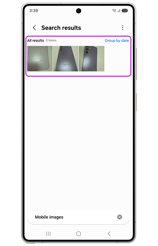 image showing the gallery search showing the result which has asked