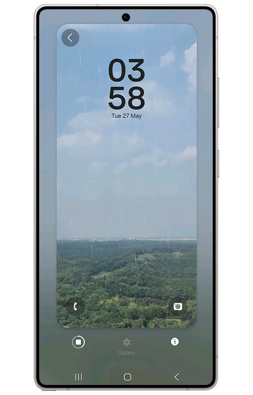 image showing to showing the available effects, such as sunny, rainy, or snowing