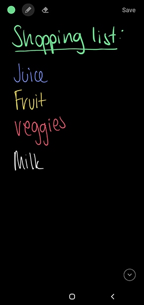 Jot down your quick memos then tap Save once complete.