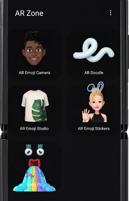 screenshot of AR Zone features