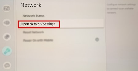 How to connect wired network in QLED?