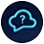 Cloud icon with a question mark within it.
