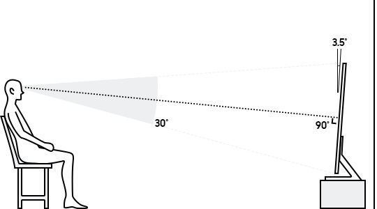 angle of tilted back screen