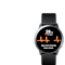 Galaxy Watchئەنجامی پێوانەکانی ئەلکترۆکاردیۆگرام (ECG) پیشان دەدات، لەگەڵ وریایی لە خوارەوە کە نووسراوە "ئەپ هەرگیز بەدوای جەڵتەی دڵدا ناگەڕێت".