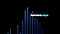 Sound wave in blue lines representing each sound is uniquely managed with Samsung Audio Lab.