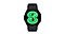 Galaxy Watch4 مشکی با عدد 8 سبز بزرگ روی آن.