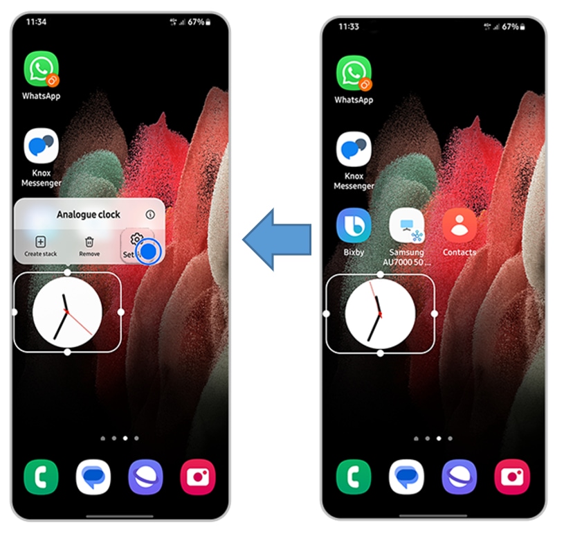 add applications and widgets to the home screen