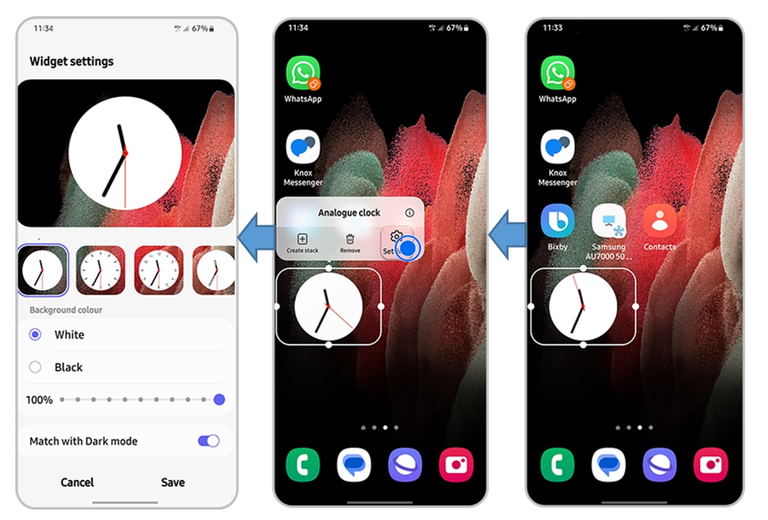 add applications and widgets to the home screen