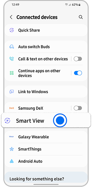From Connected devices choose Smart View