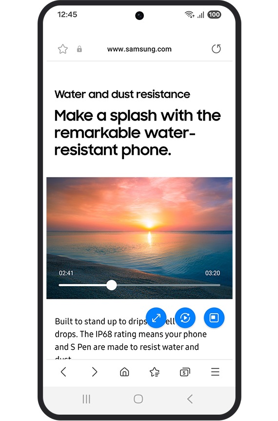 Viene mostrato l’assistente di Video Samsung.