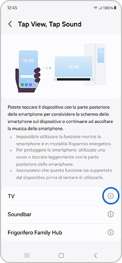 Icona i accanto a TV