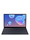 Scatto frontale di un laptop Galaxy Book S con sfondo a bolle colorate sullo schermo