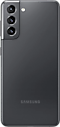 Vista posteriore di un Galaxy S21 5G in versione Ombra grigio.