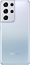Vista posteriore di un Galaxy S21 Ultra 5G in versione Ombra argento.