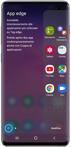 Icona Impostazioni del pannello Edge