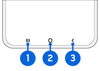 Barra di navigazione del Galaxy Smartphone.